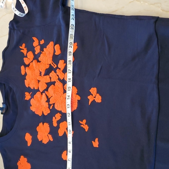 Jcrew navy and orange sweat shirt size XL - Picture 6 of 8